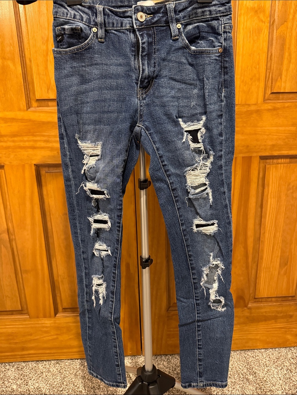 KanCan Dark Blue Distressed Skinny Jeans
